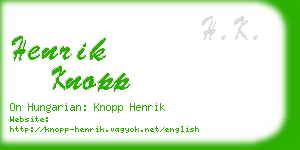 henrik knopp business card